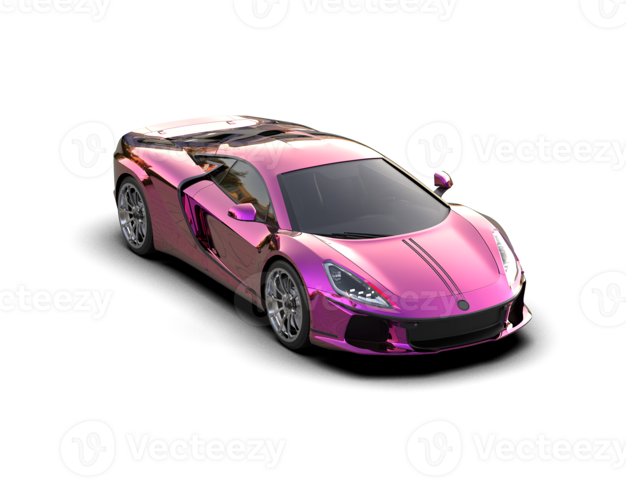 Realistic sport car isolated on background. 3d rendering - illustration png