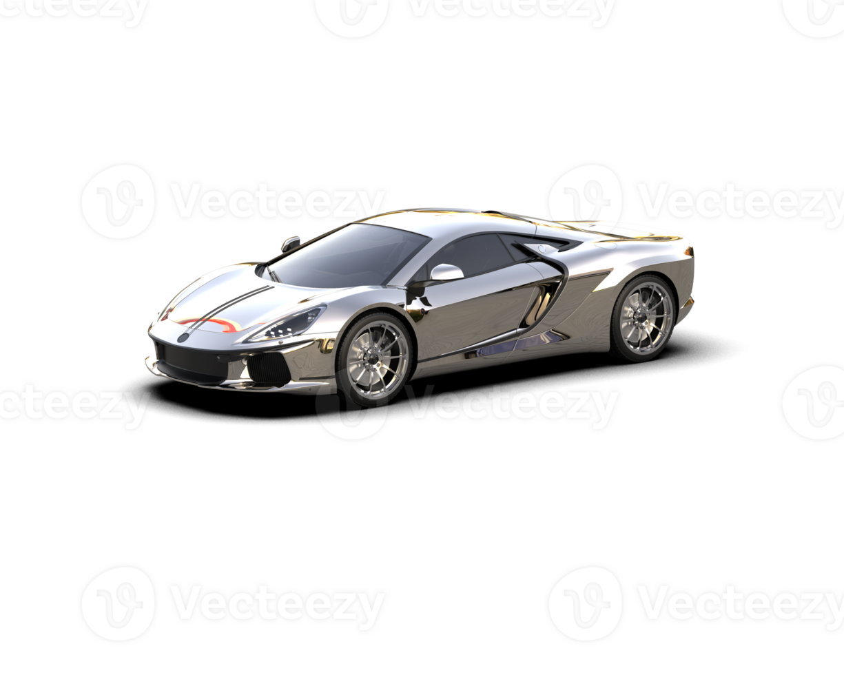 Realistic sport car isolated on background. 3d rendering - illustration png