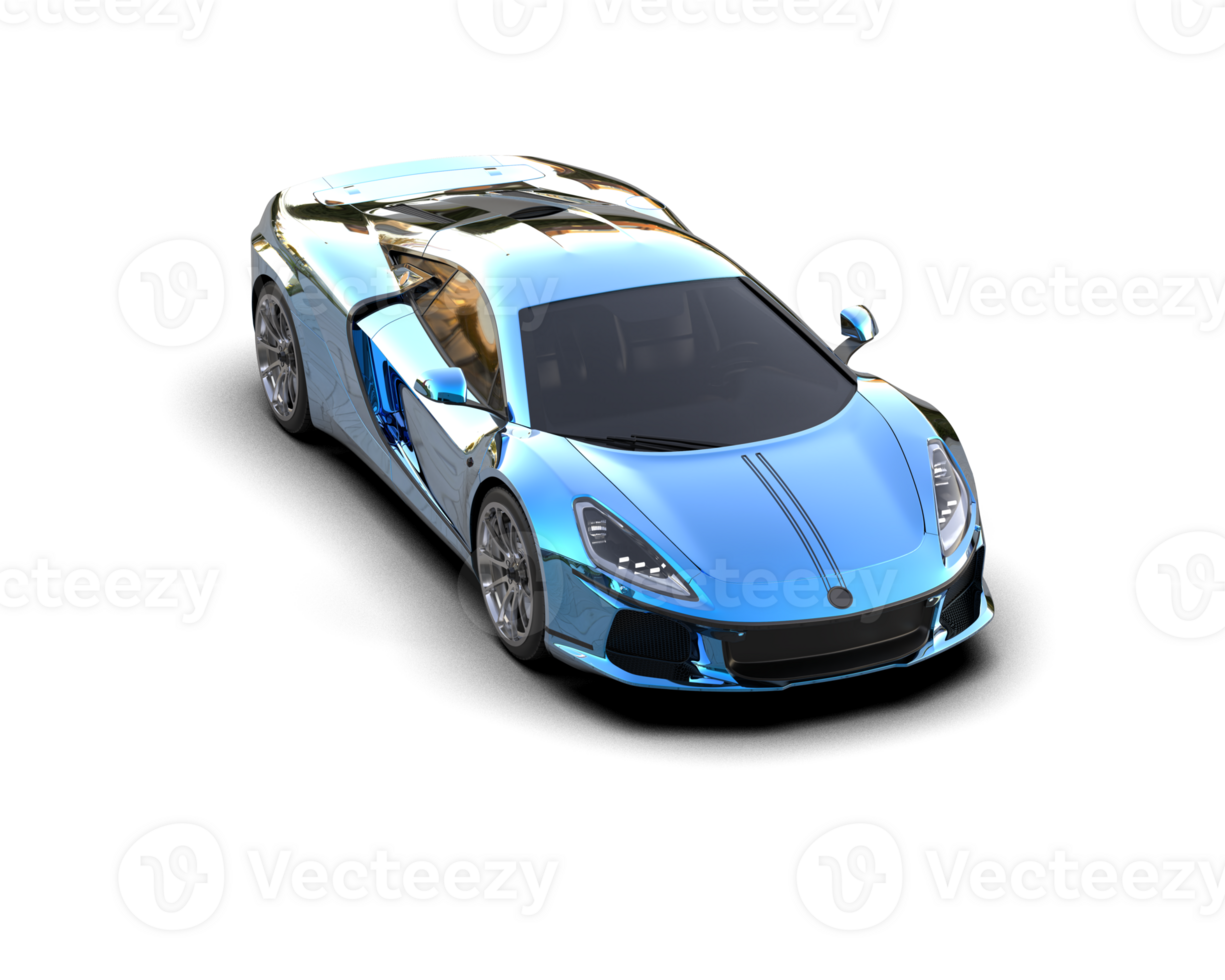 Realistic sport car isolated on background. 3d rendering - illustration png