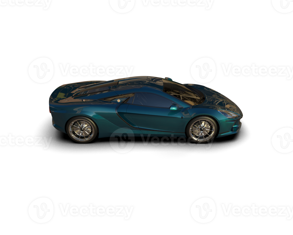 Realistic sport car isolated on background. 3d rendering - illustration png