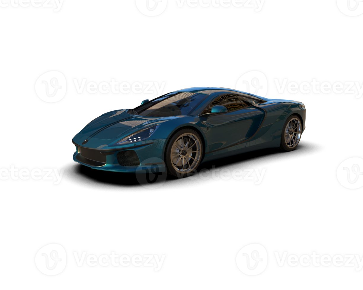 Realistic sport car isolated on background. 3d rendering - illustration png