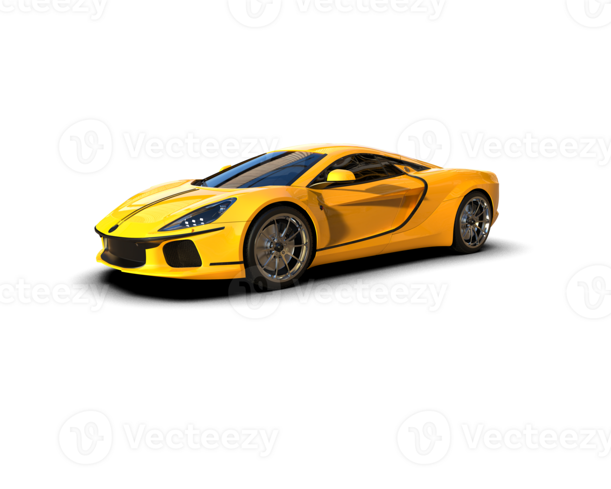 Realistic sport car isolated on background. 3d rendering - illustration png