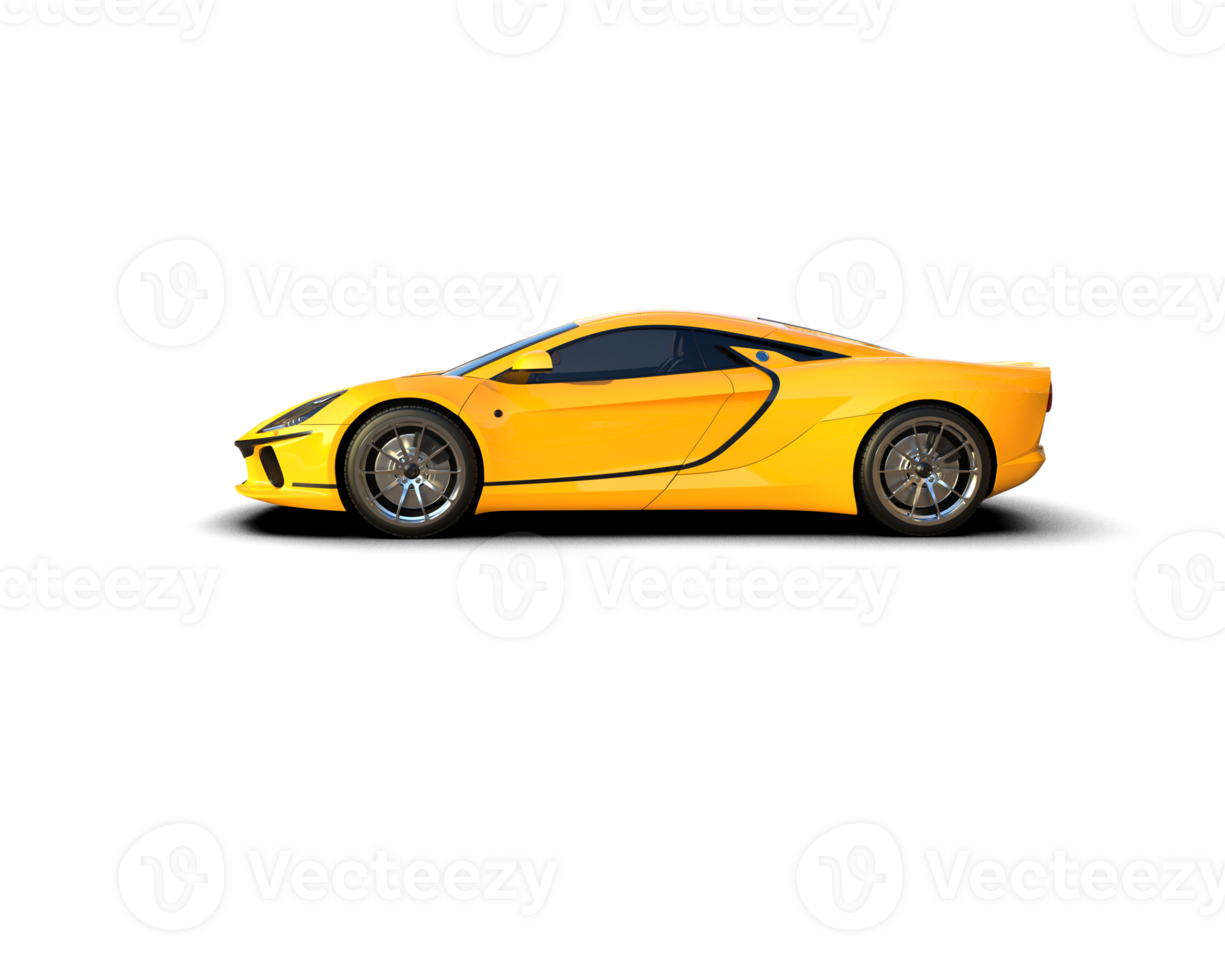 Realistic sport car isolated on background. 3d rendering - illustration png
