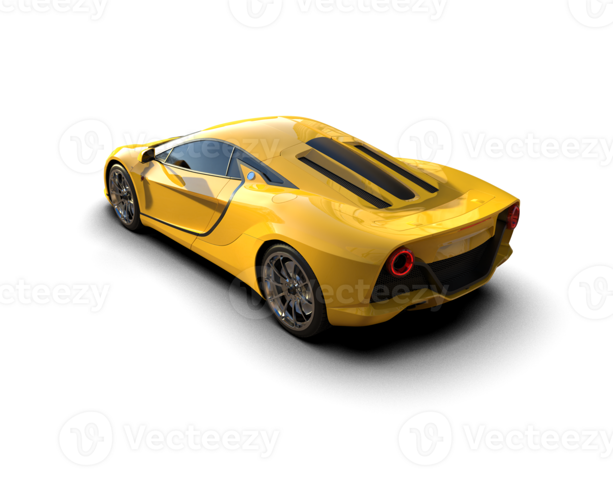 Realistic sport car isolated on background. 3d rendering - illustration png
