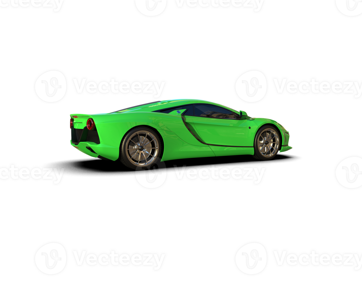 Realistic sport car isolated on background. 3d rendering - illustration png