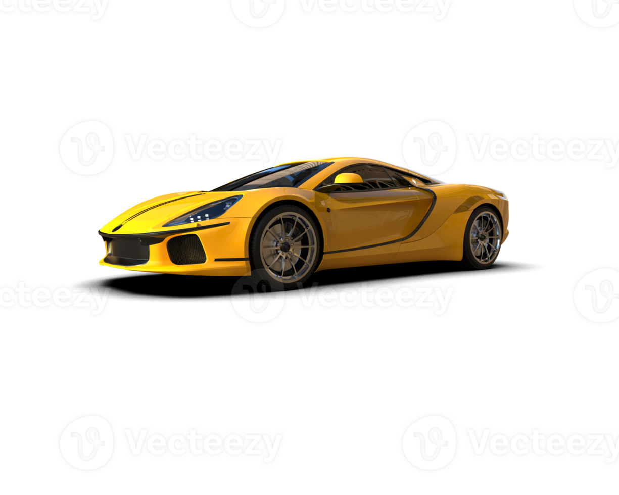 Realistic sport car isolated on background. 3d rendering - illustration png