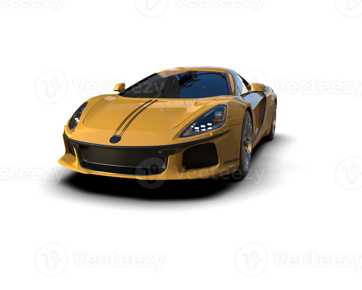 Realistic sport car isolated on background. 3d rendering - illustration png