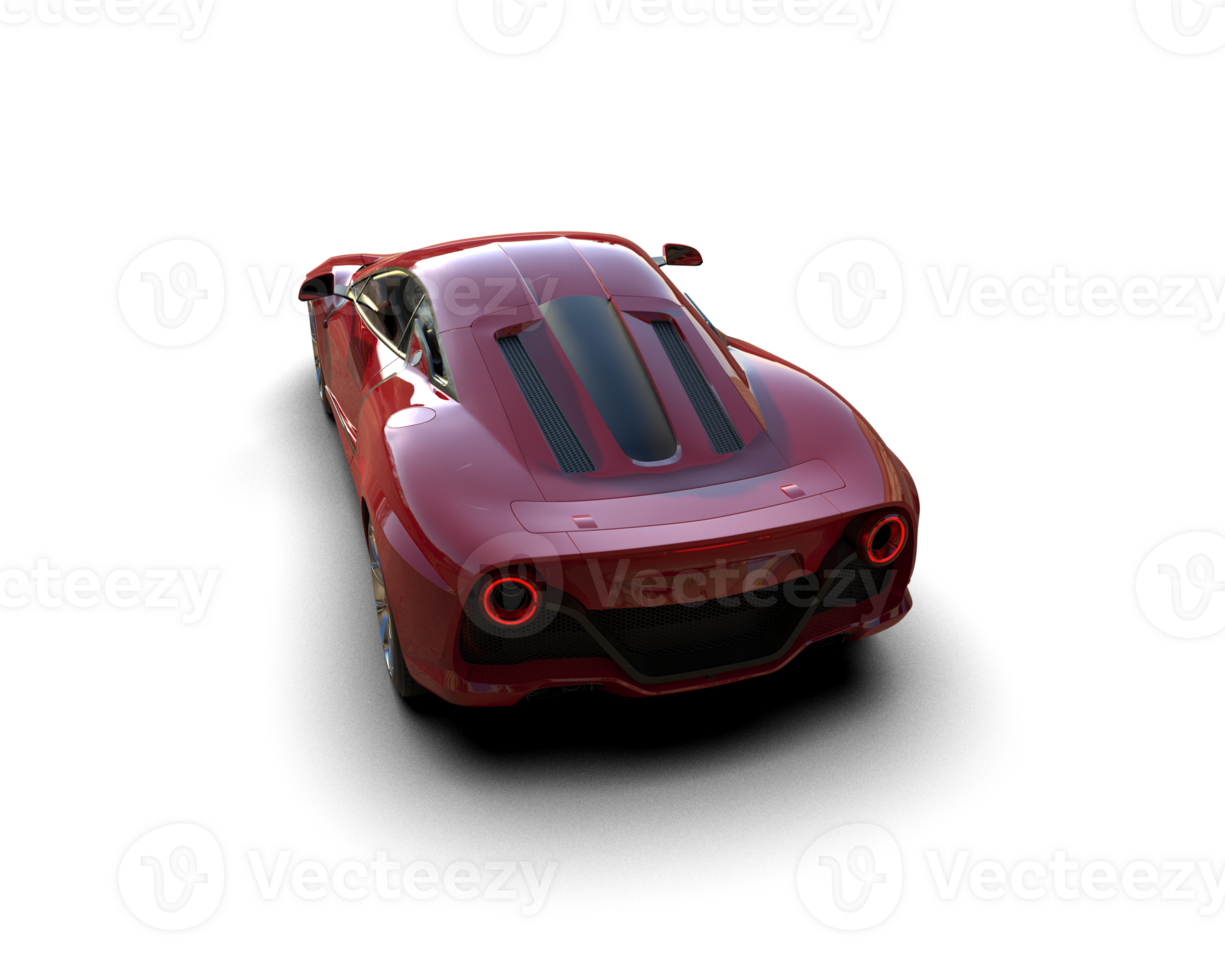 Realistic sport car isolated on background. 3d rendering - illustration png