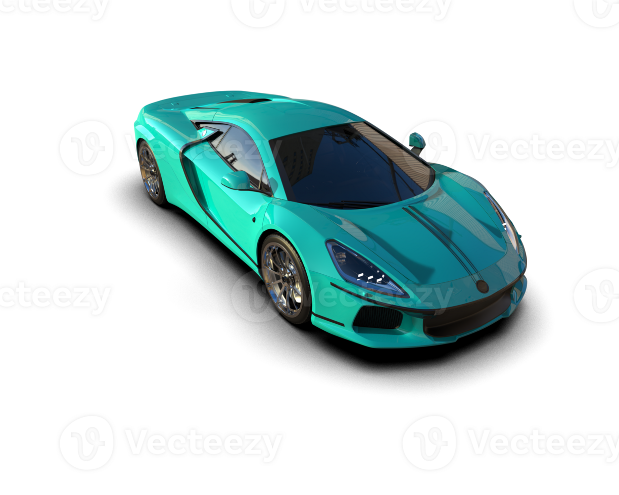 Realistic sport car isolated on background. 3d rendering - illustration png