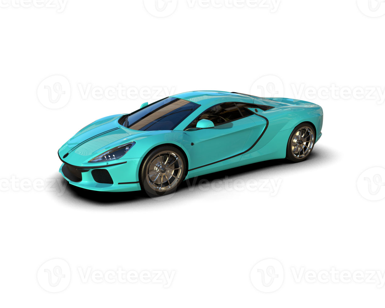 Realistic sport car isolated on background. 3d rendering - illustration png