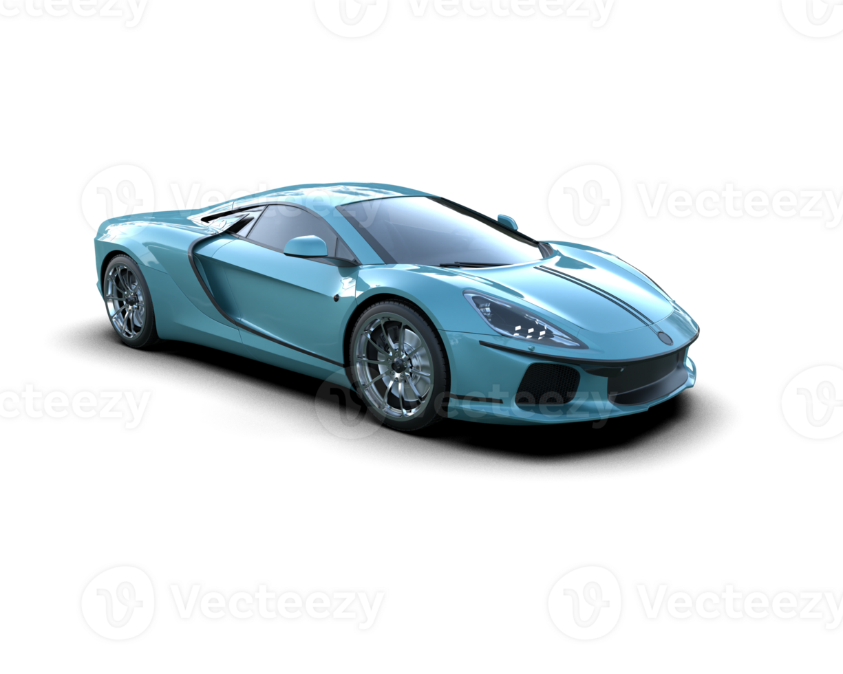 Realistic sport car isolated on background. 3d rendering - illustration png