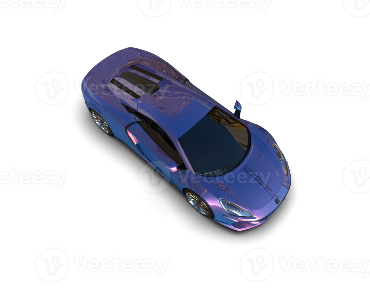 Realistic sport car isolated on background. 3d rendering - illustration png
