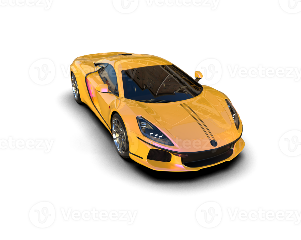 Realistic sport car isolated on background. 3d rendering - illustration png