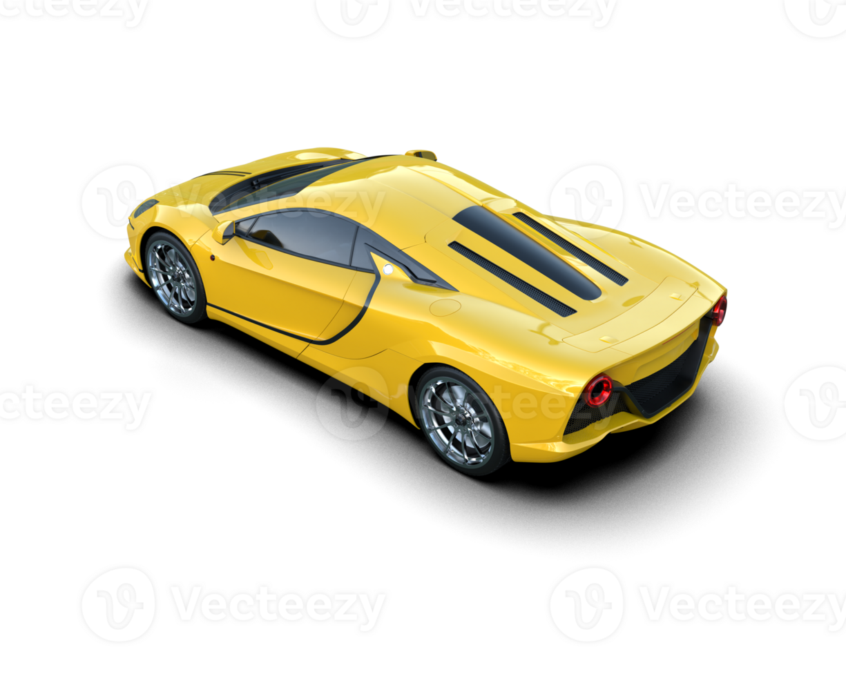 Realistic sport car isolated on background. 3d rendering - illustration png