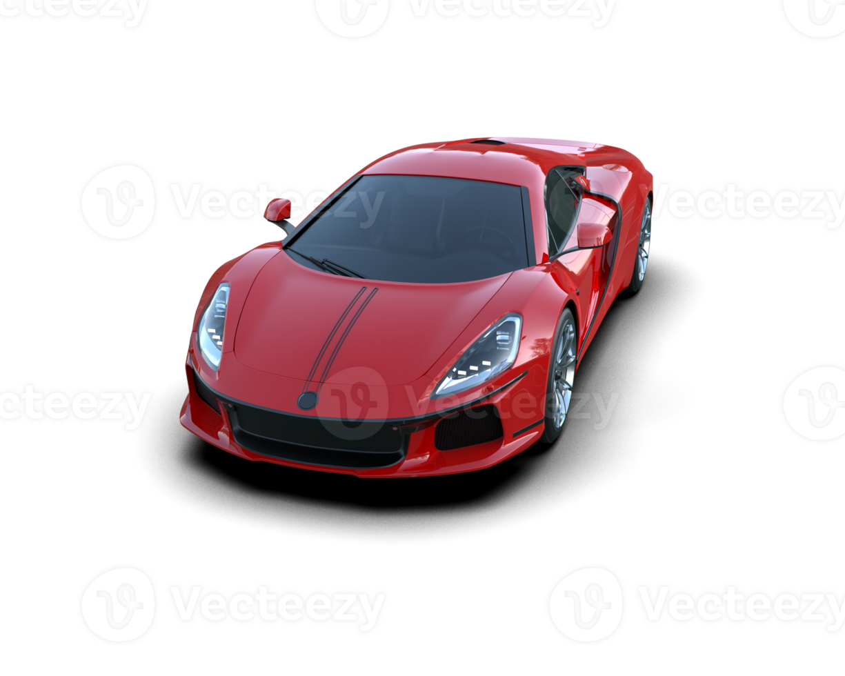 Realistic sport car isolated on background. 3d rendering - illustration png