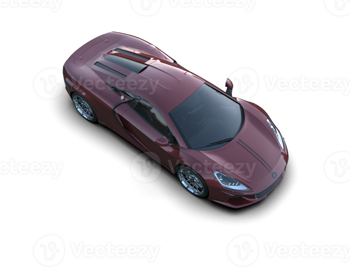 Realistic sport car isolated on background. 3d rendering - illustration png