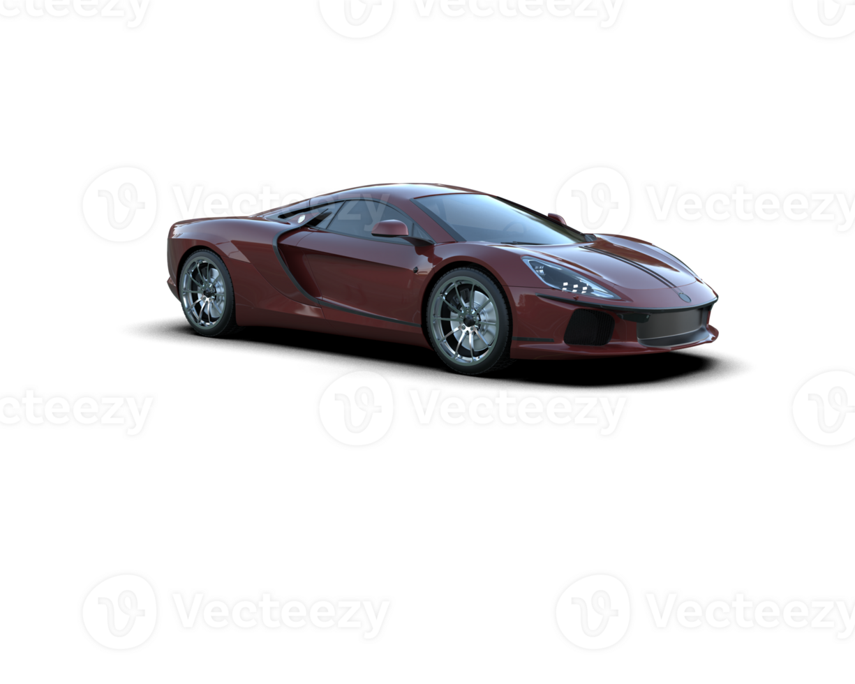 Realistic sport car isolated on background. 3d rendering - illustration png