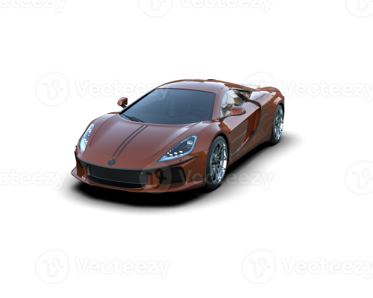 Realistic sport car isolated on background. 3d rendering - illustration png
