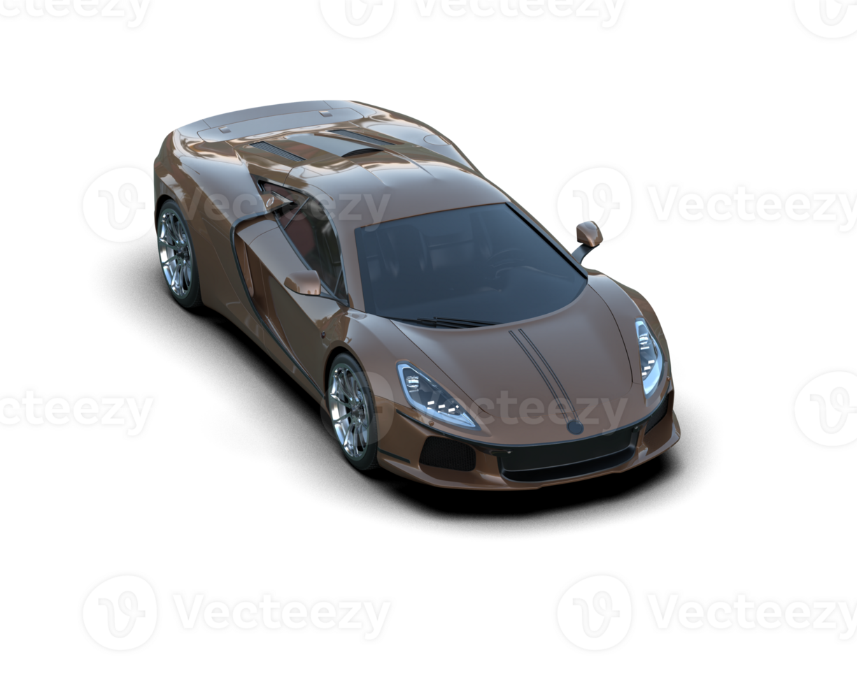 Realistic sport car isolated on background. 3d rendering - illustration png
