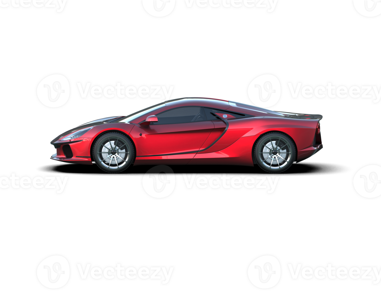 Realistic sport car isolated on background. 3d rendering - illustration png