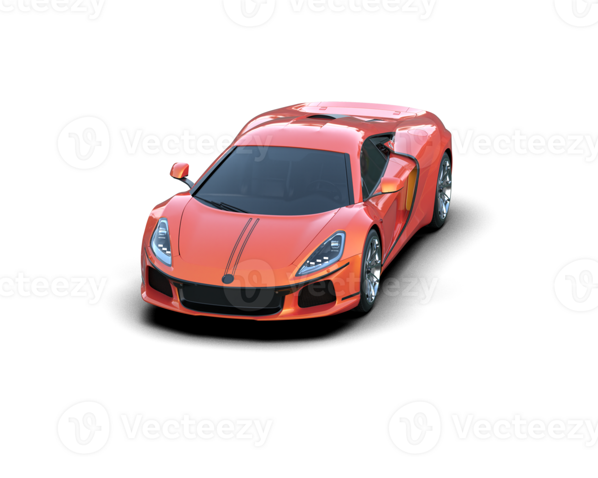 Realistic sport car isolated on background. 3d rendering - illustration png