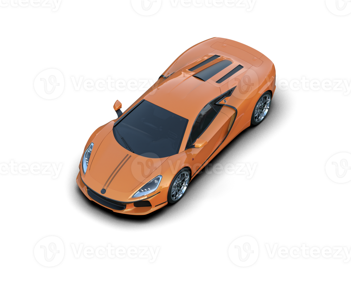 Realistic sport car isolated on background. 3d rendering - illustration png