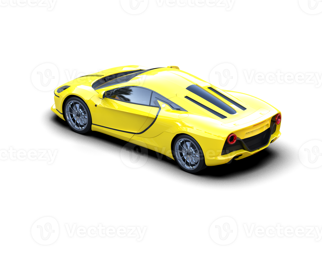 Realistic sport car isolated on background. 3d rendering - illustration png