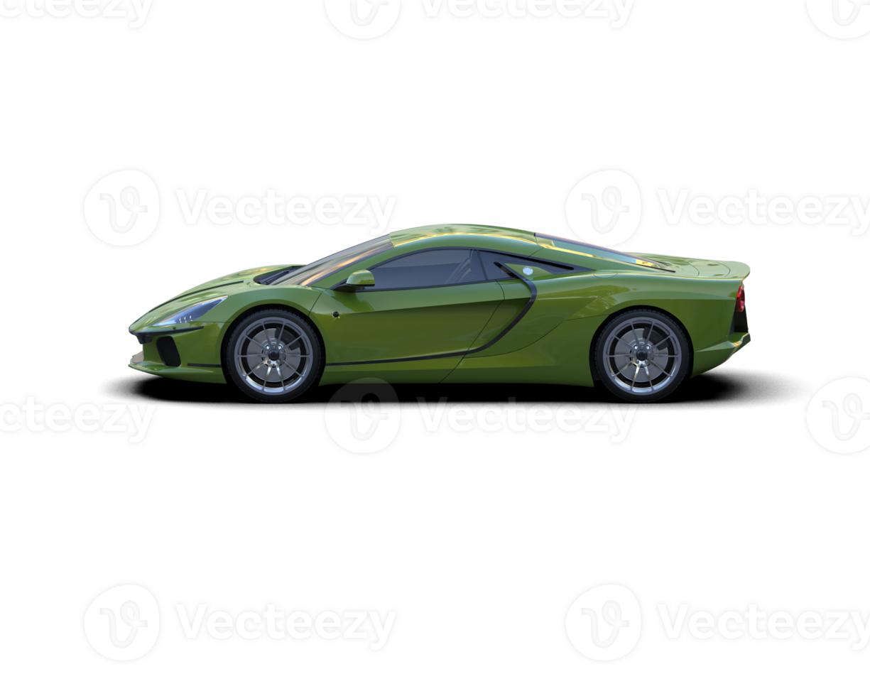 Realistic sport car isolated on background. 3d rendering - illustration png
