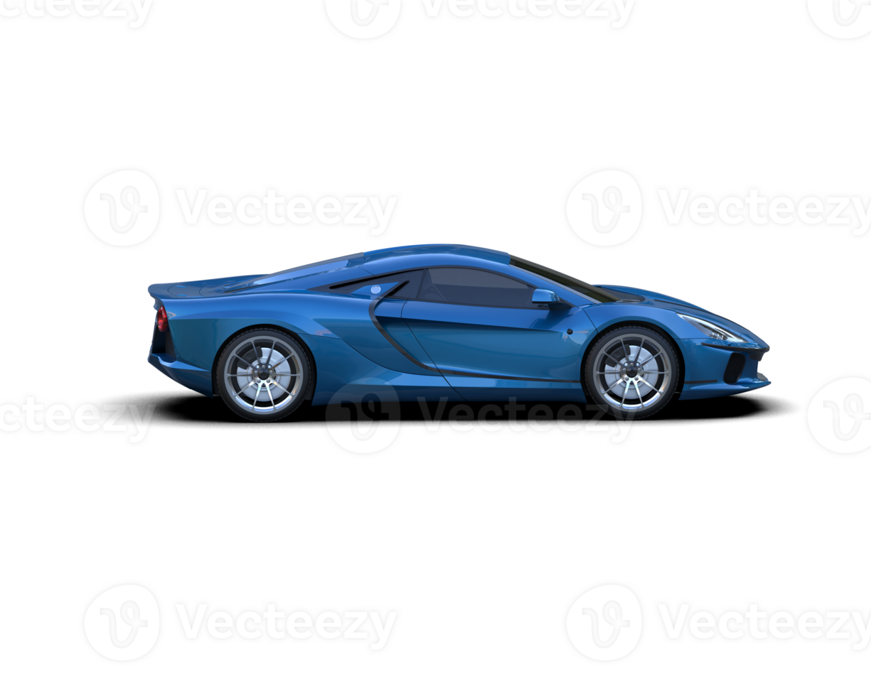Realistic sport car isolated on background. 3d rendering - illustration png