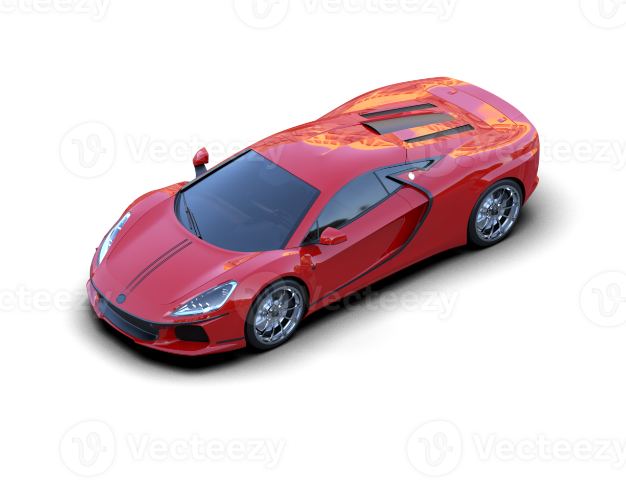 Realistic sport car isolated on background. 3d rendering - illustration png