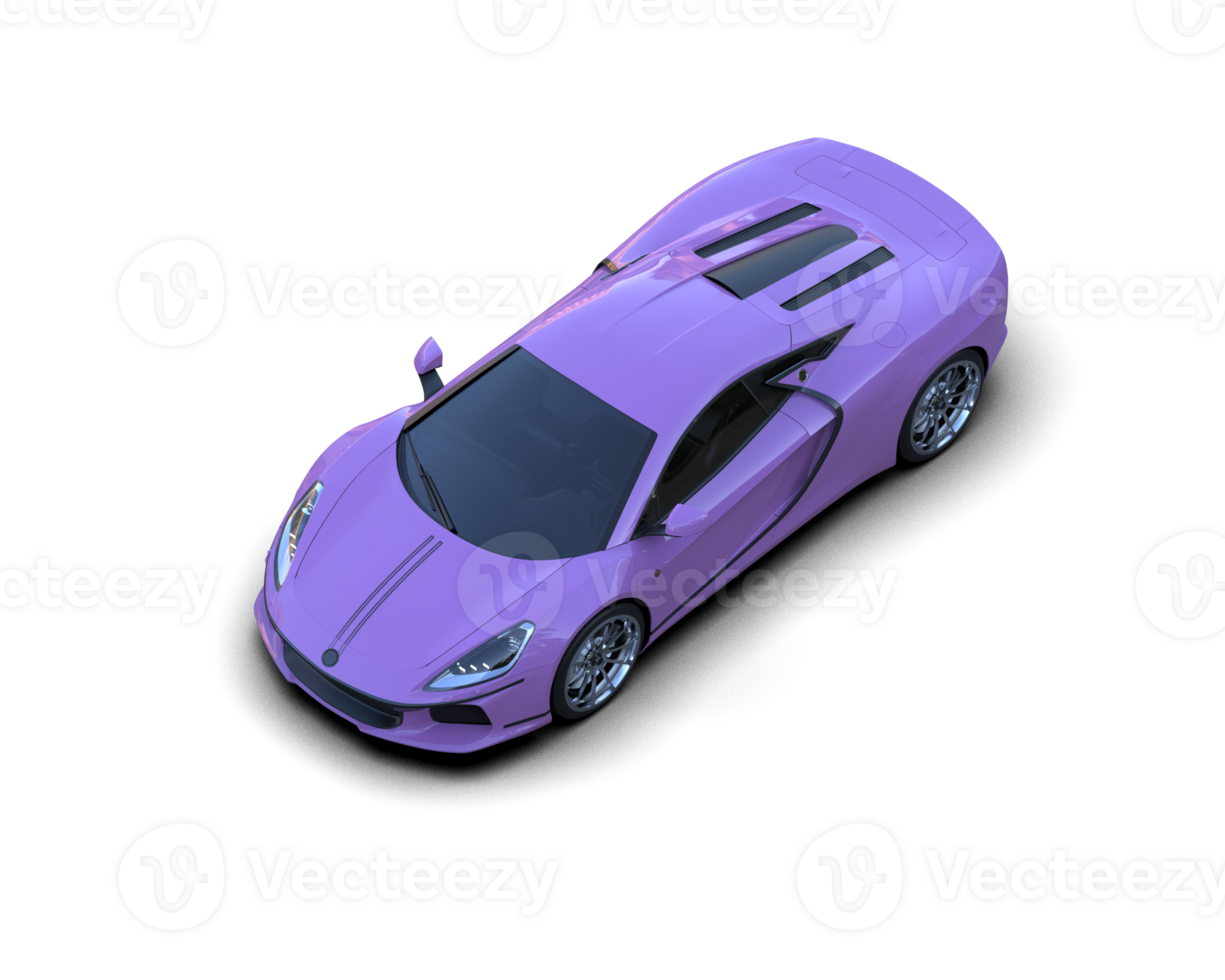 Realistic sport car isolated on background. 3d rendering - illustration png