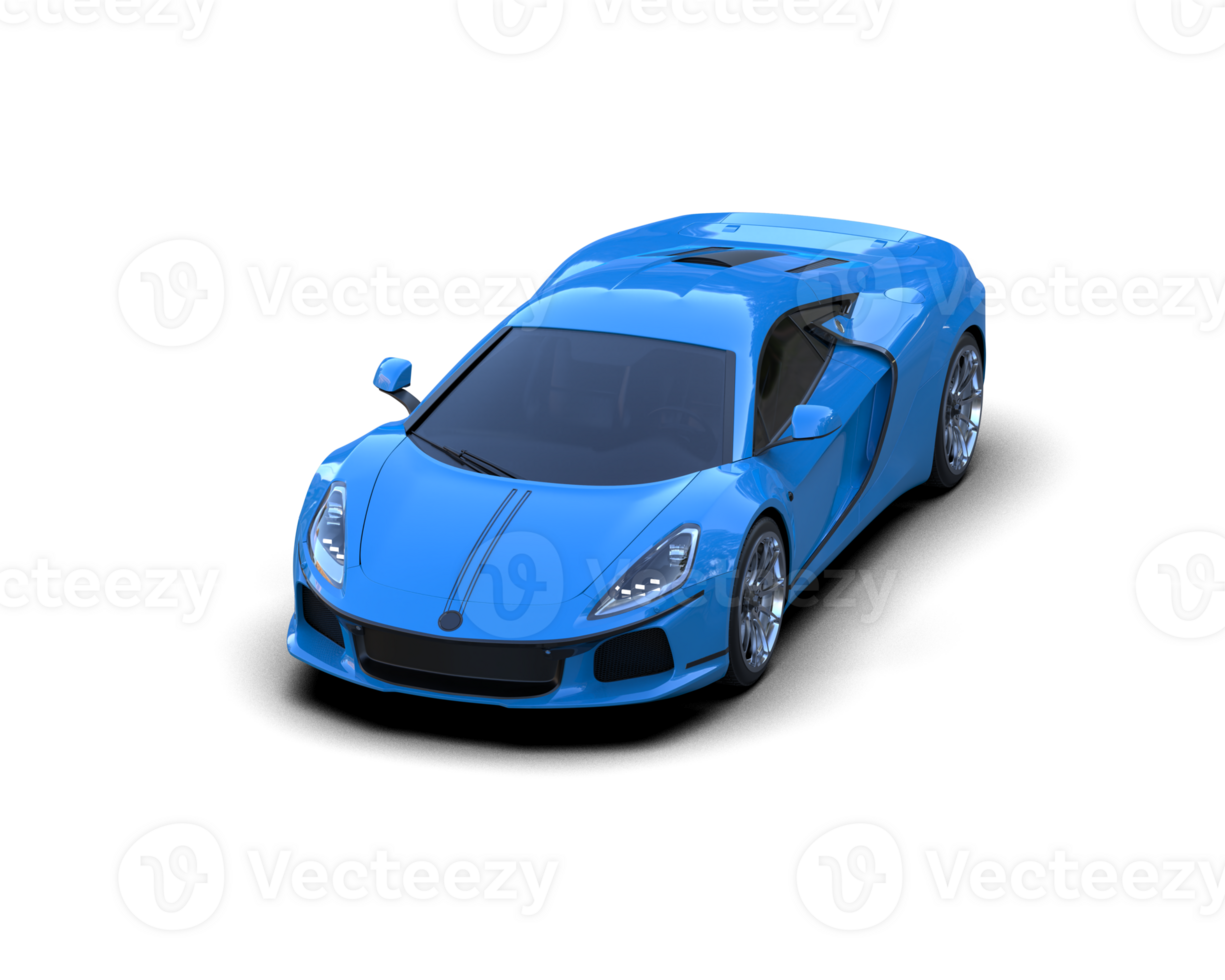 Realistic sport car isolated on background. 3d rendering - illustration png