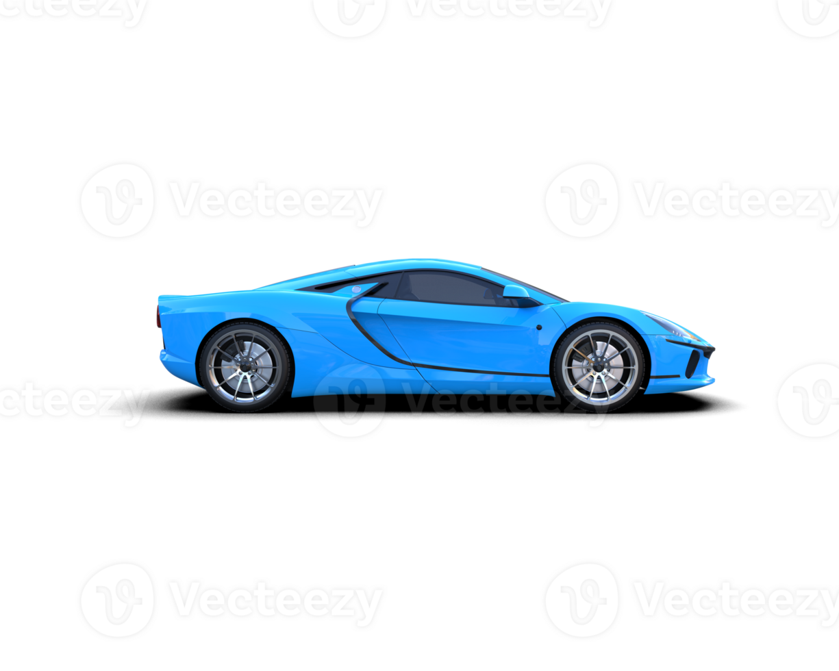 Realistic sport car isolated on background. 3d rendering - illustration png