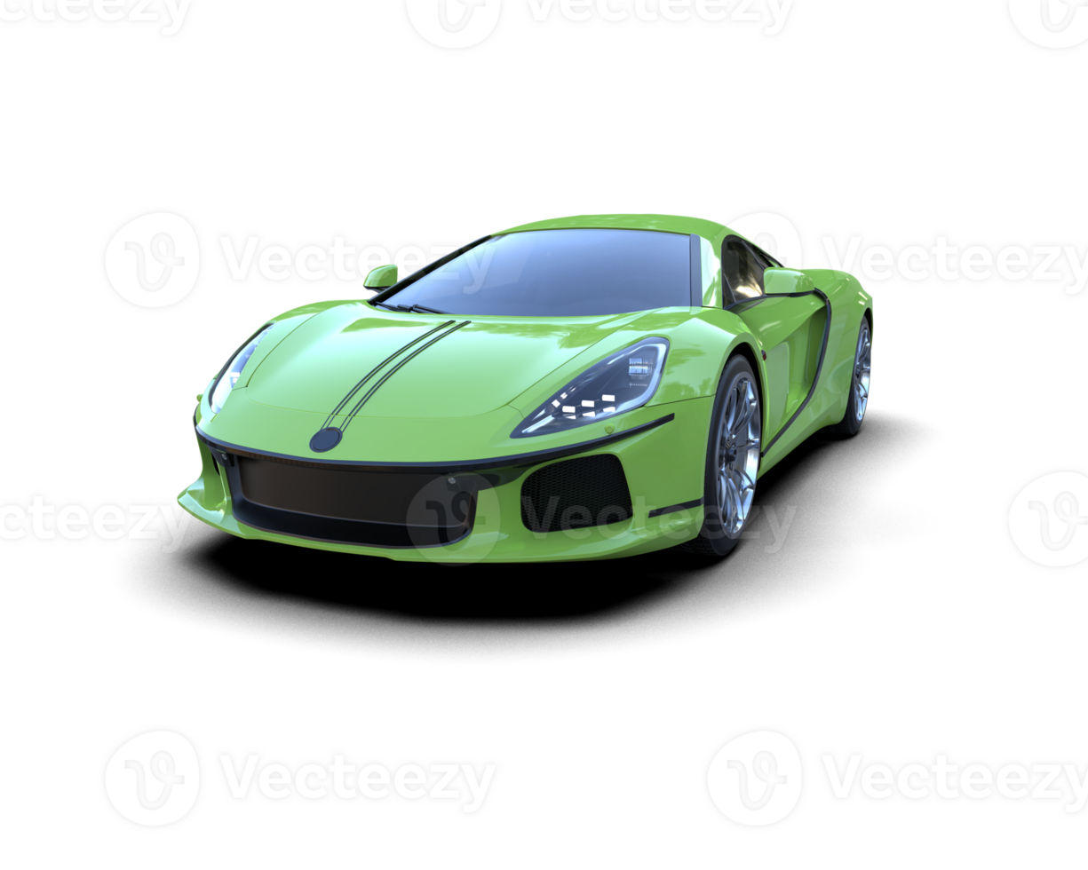 Realistic sport car isolated on background. 3d rendering - illustration png