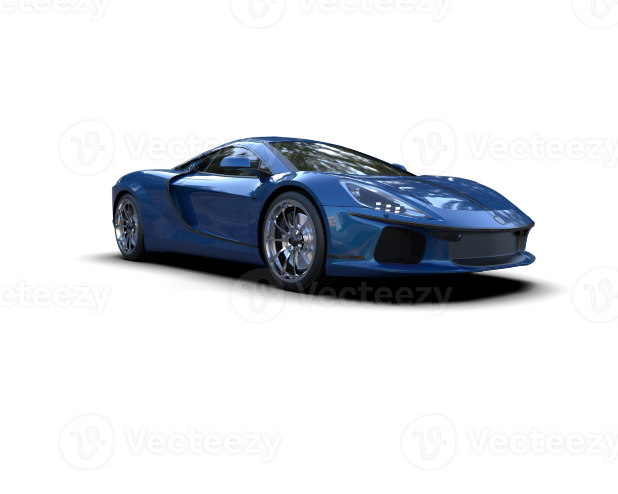 Realistic sport car isolated on background. 3d rendering - illustration png