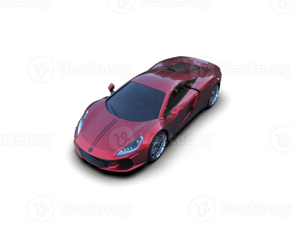 Realistic sport car isolated on background. 3d rendering - illustration png