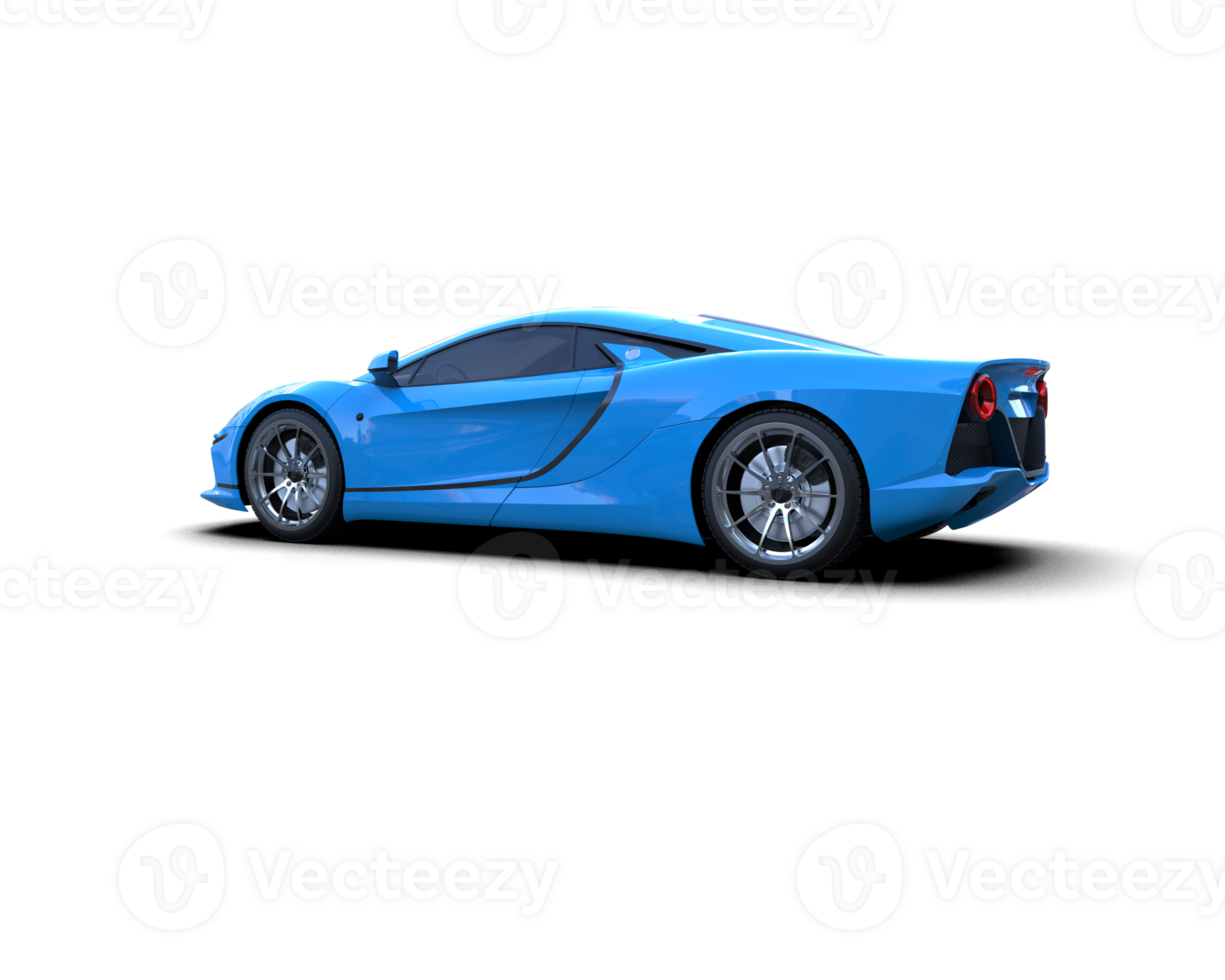 Realistic sport car isolated on background. 3d rendering - illustration png