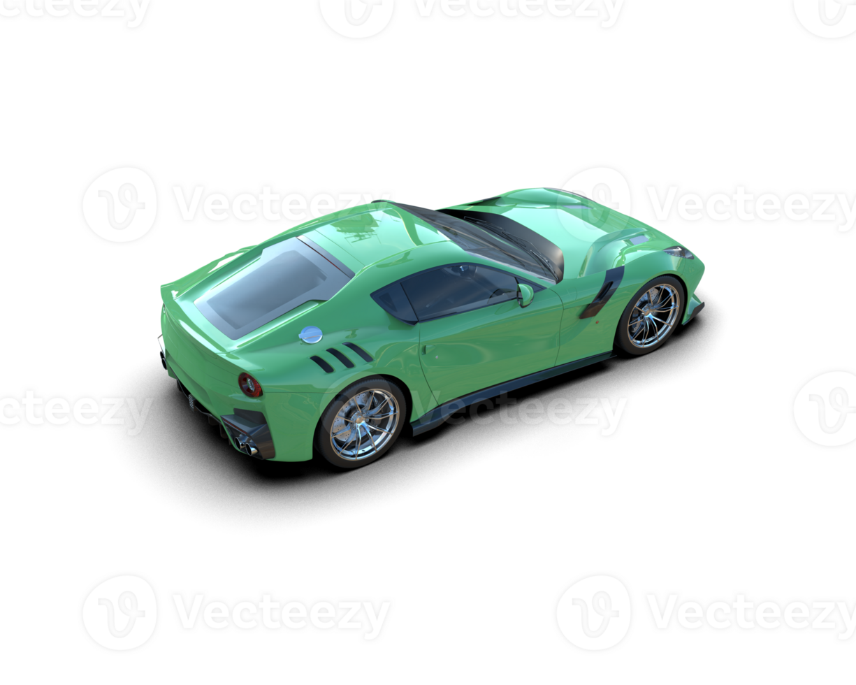 Realistic sport car isolated on background. 3d rendering - illustration png