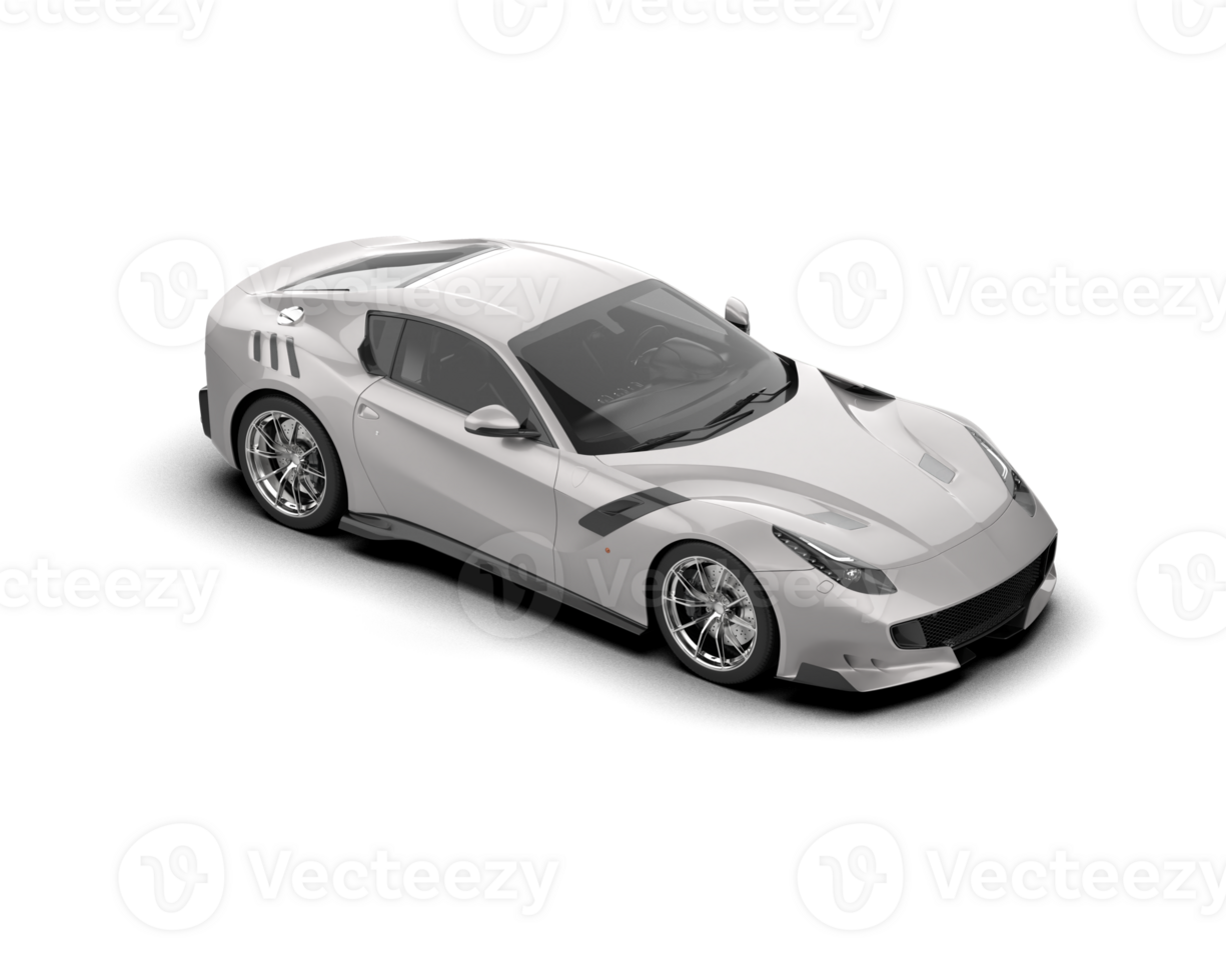 Realistic sport car isolated on background. 3d rendering - illustration png