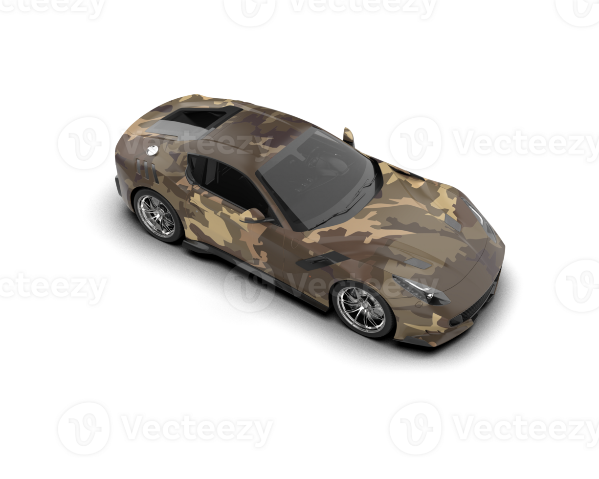 Realistic sport car isolated on background. 3d rendering - illustration png