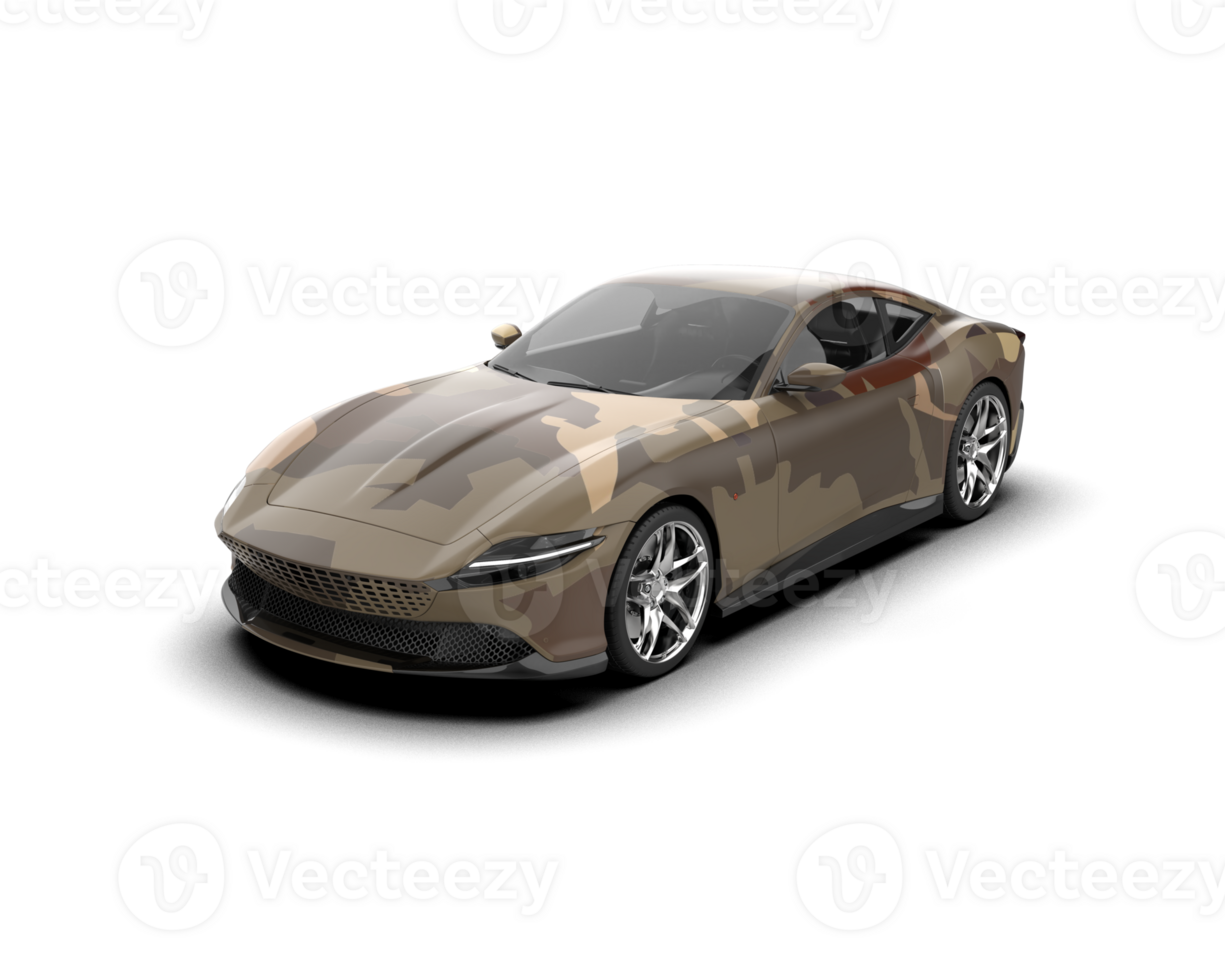 Realistic sport car isolated on background. 3d rendering - illustration png