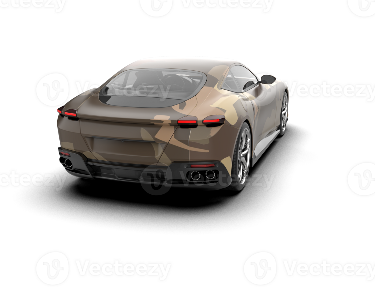 Realistic sport car isolated on background. 3d rendering - illustration png
