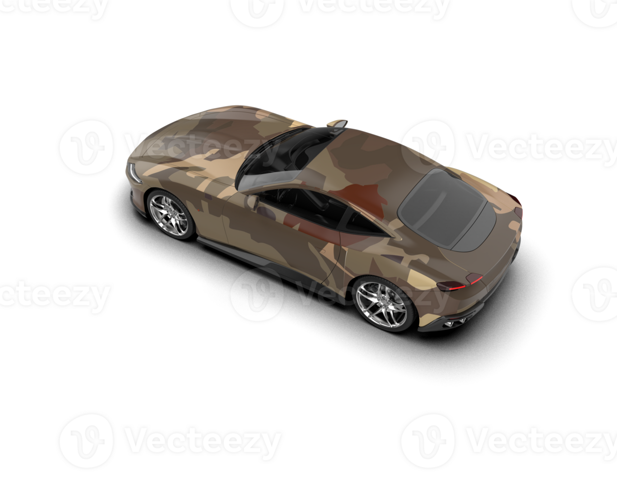 Realistic sport car isolated on background. 3d rendering - illustration png