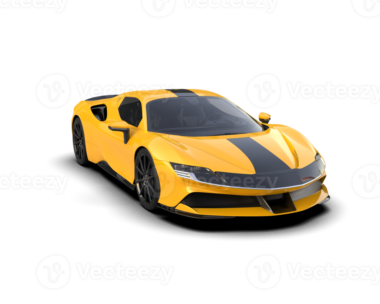 Realistic sport car isolated on background. 3d rendering - illustration png