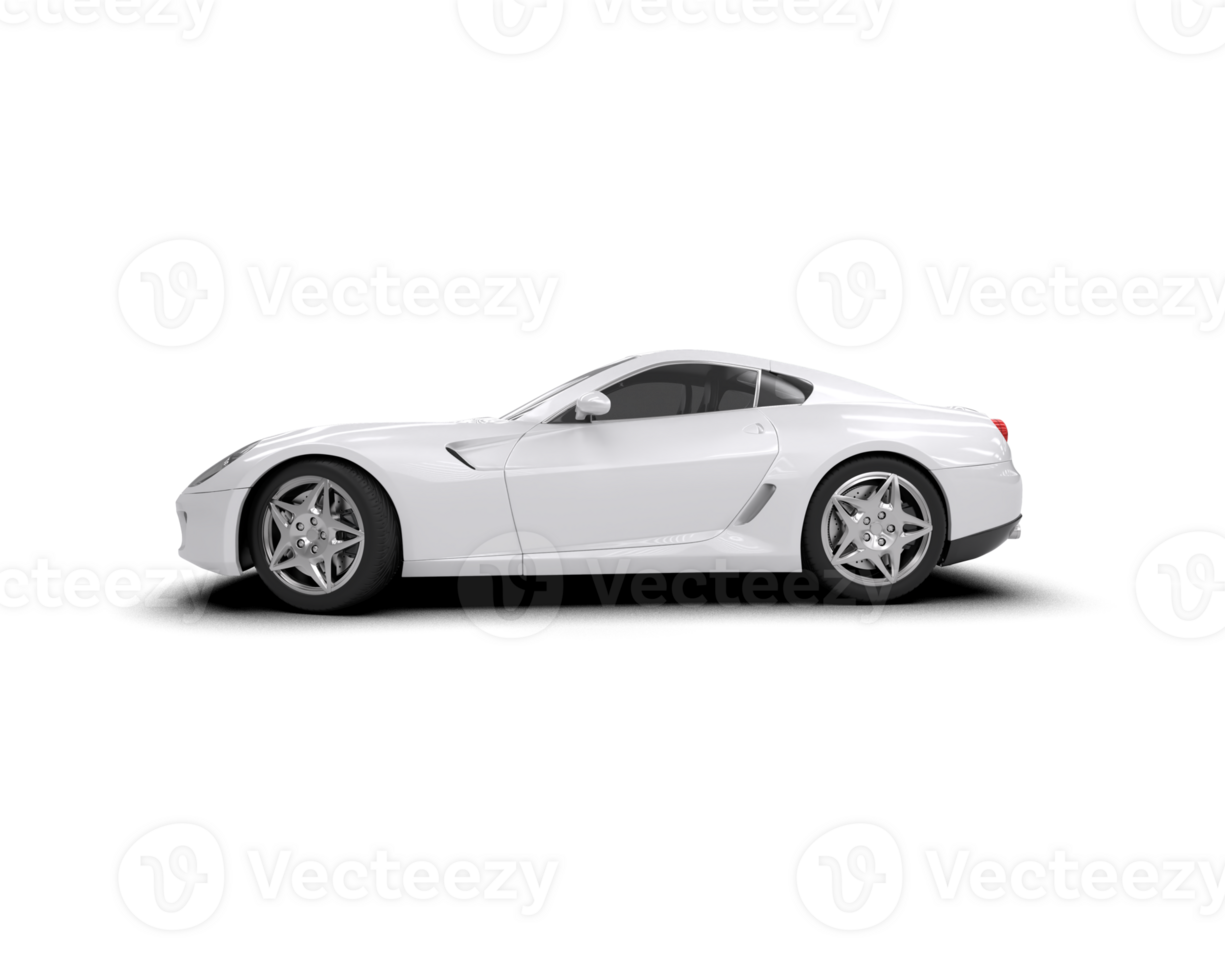 Realistic sport car isolated on background. 3d rendering - illustration png