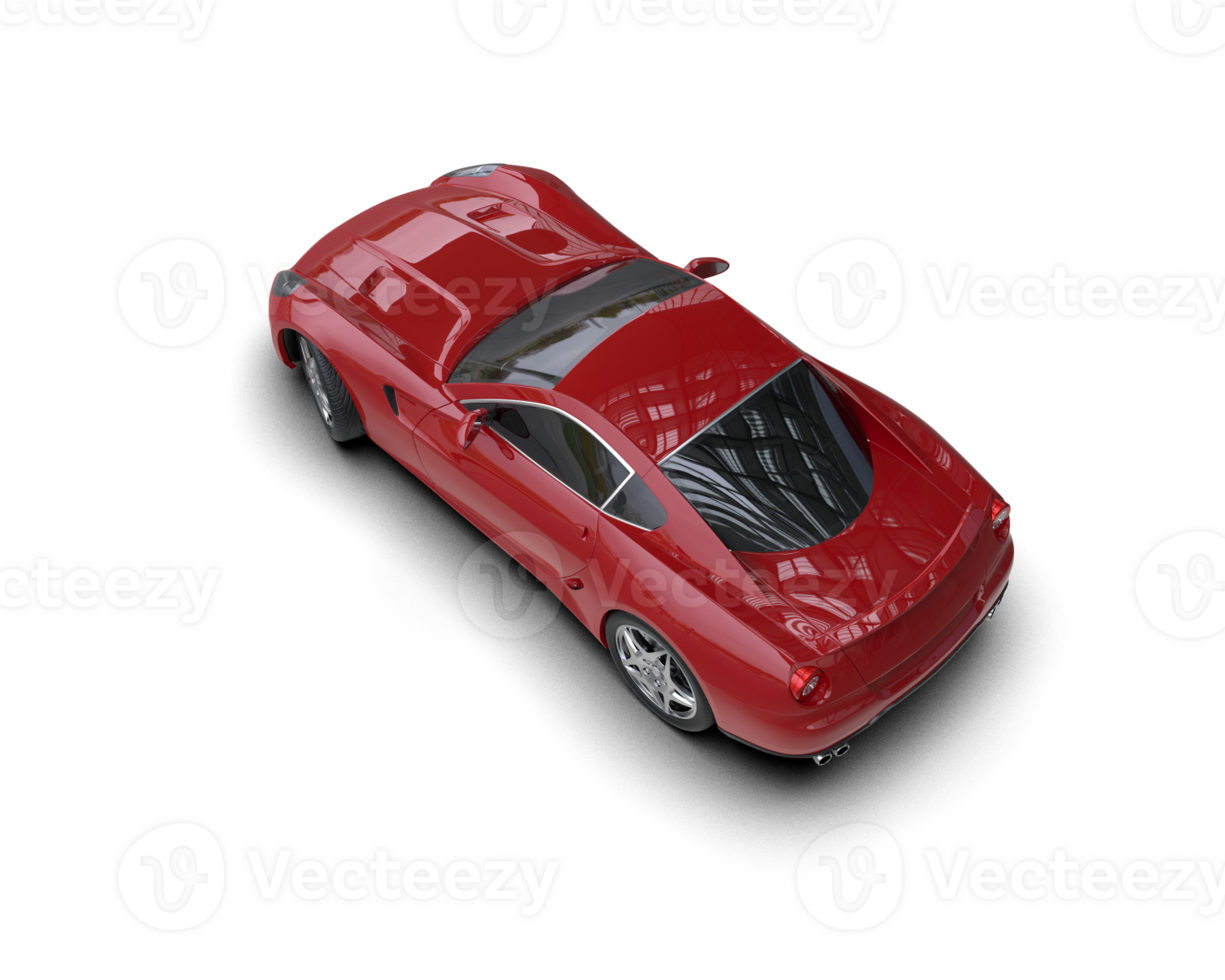 Realistic sport car isolated on background. 3d rendering - illustration png