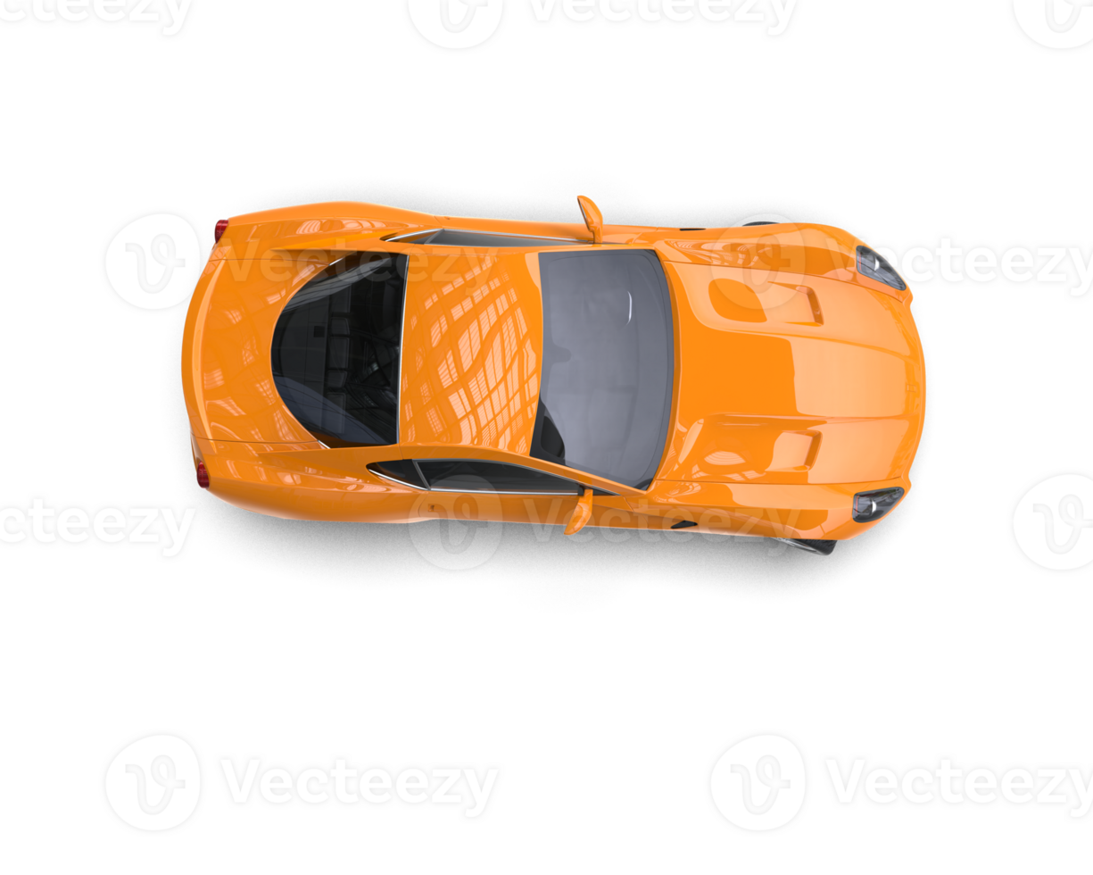 Realistic sport car isolated on background. 3d rendering - illustration png