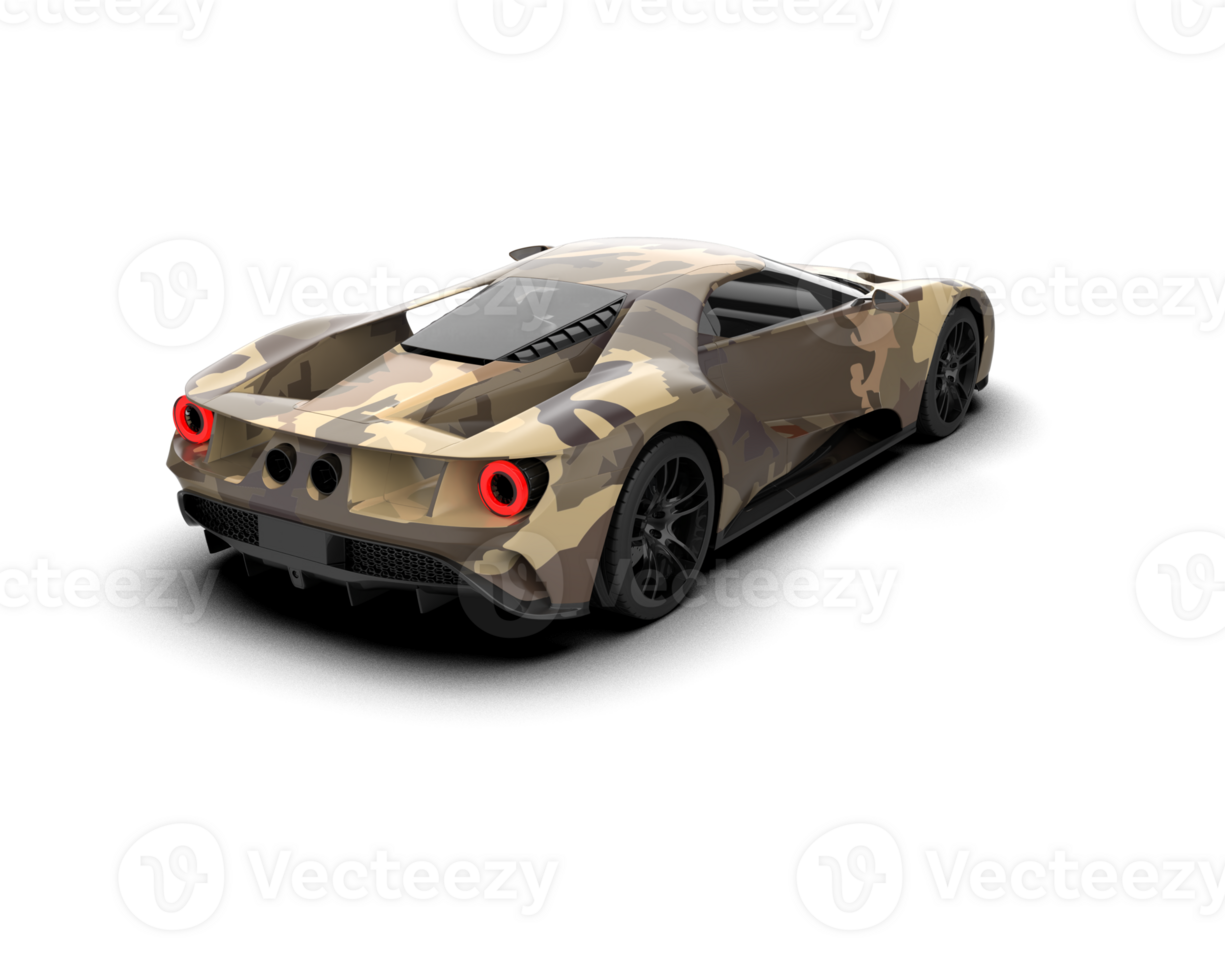 Realistic sport car isolated on background. 3d rendering - illustration png