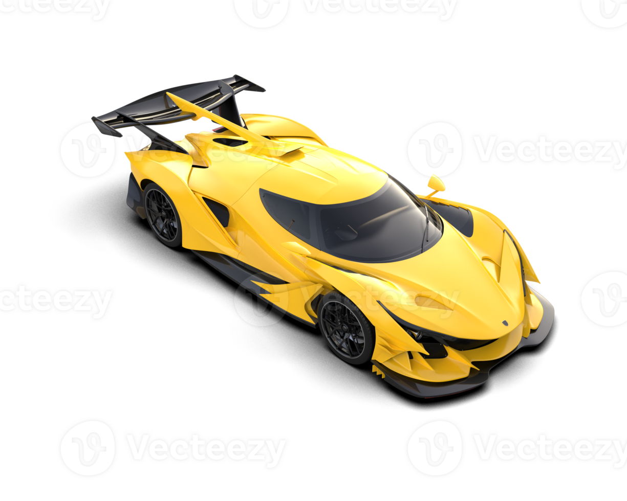 Realistic sport car isolated on background. 3d rendering - illustration png