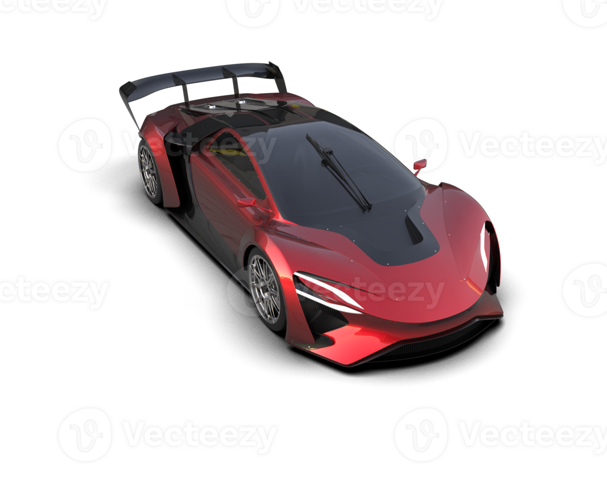 Realistic sport car isolated on background. 3d rendering - illustration png